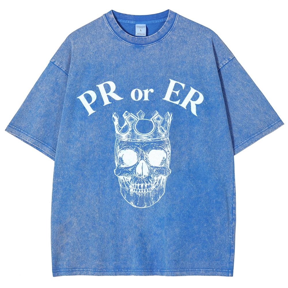 Skull Gym Vintage Snowflake Washed T-Shirt