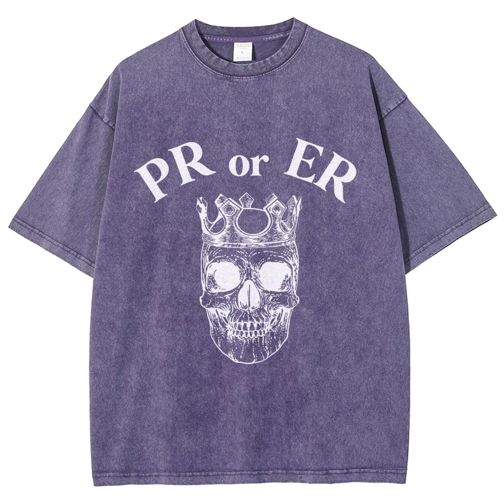 Skull Gym Vintage Snowflake Washed T-Shirt