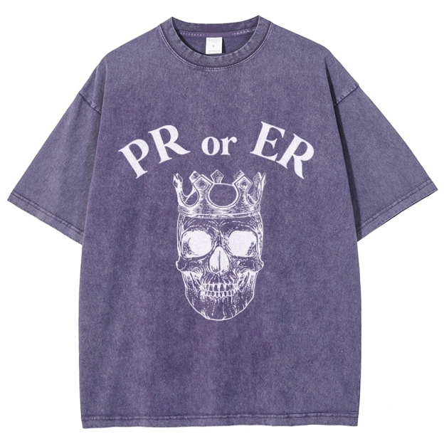 Skull Gym Vintage Snowflake Washed T-Shirt