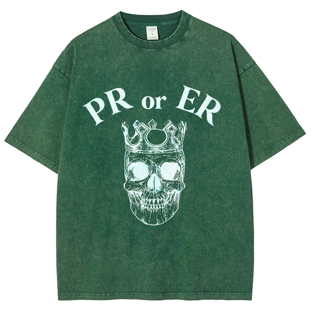 Skull Gym Vintage Snowflake Washed T-Shirt