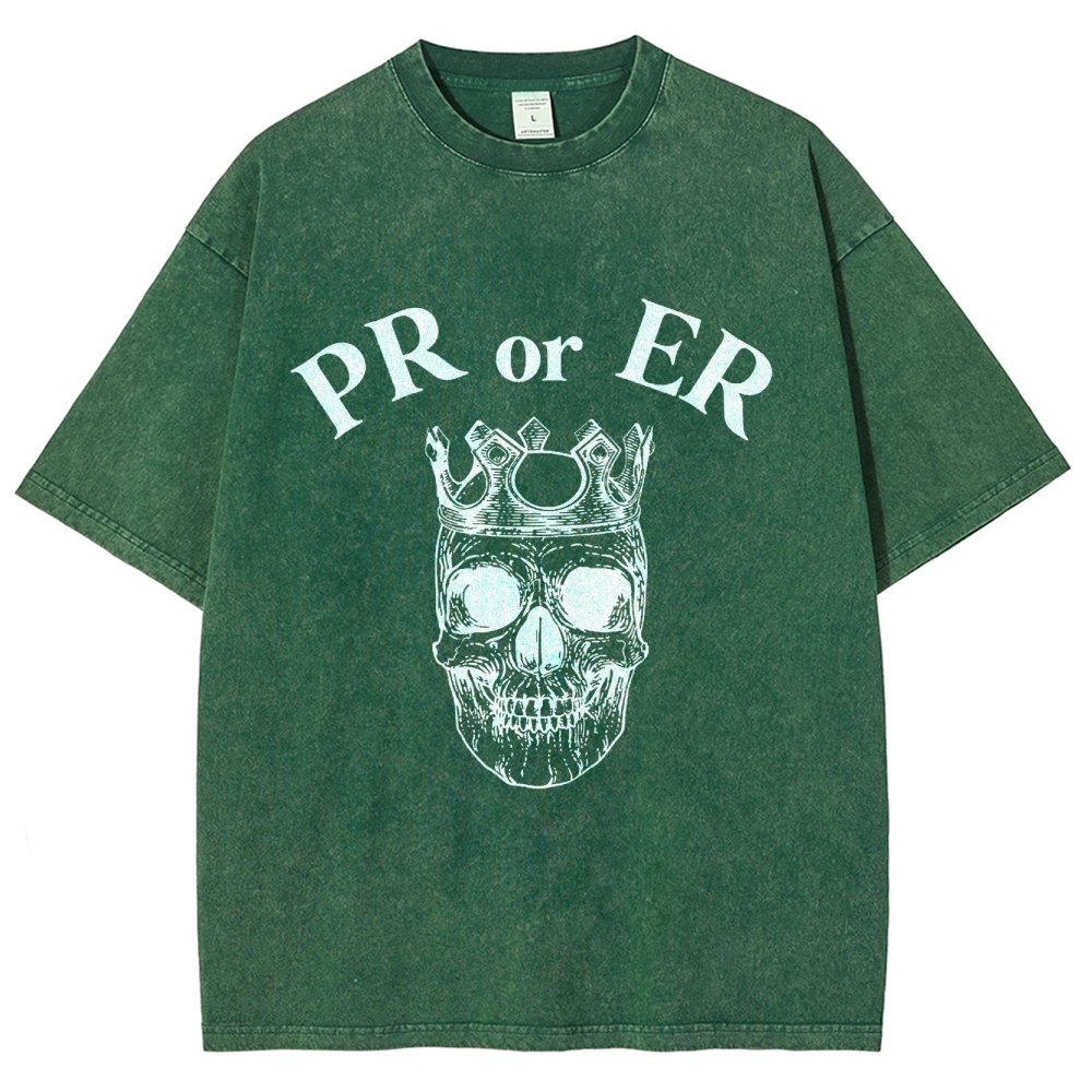 Skull Gym Vintage Snowflake Washed T-Shirt