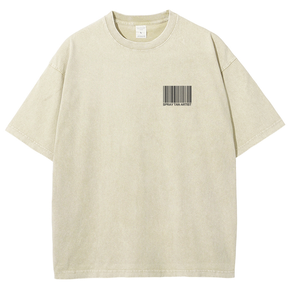 Spray Tan Artist Addcustom Unisex Fit Washed T-Shirt Customscool
