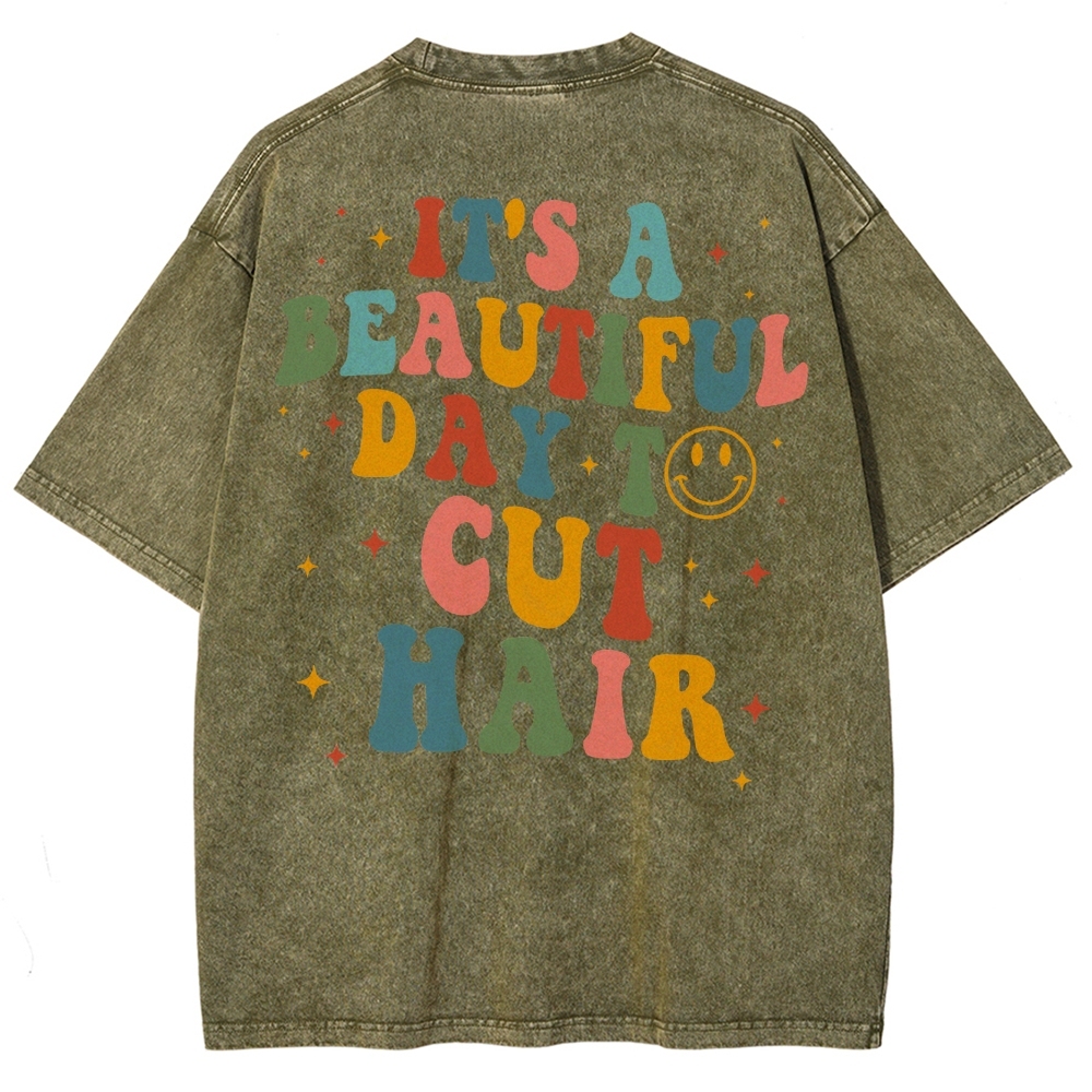 Hair Stylist Unisex Fit Washed T-Shirt Customscool