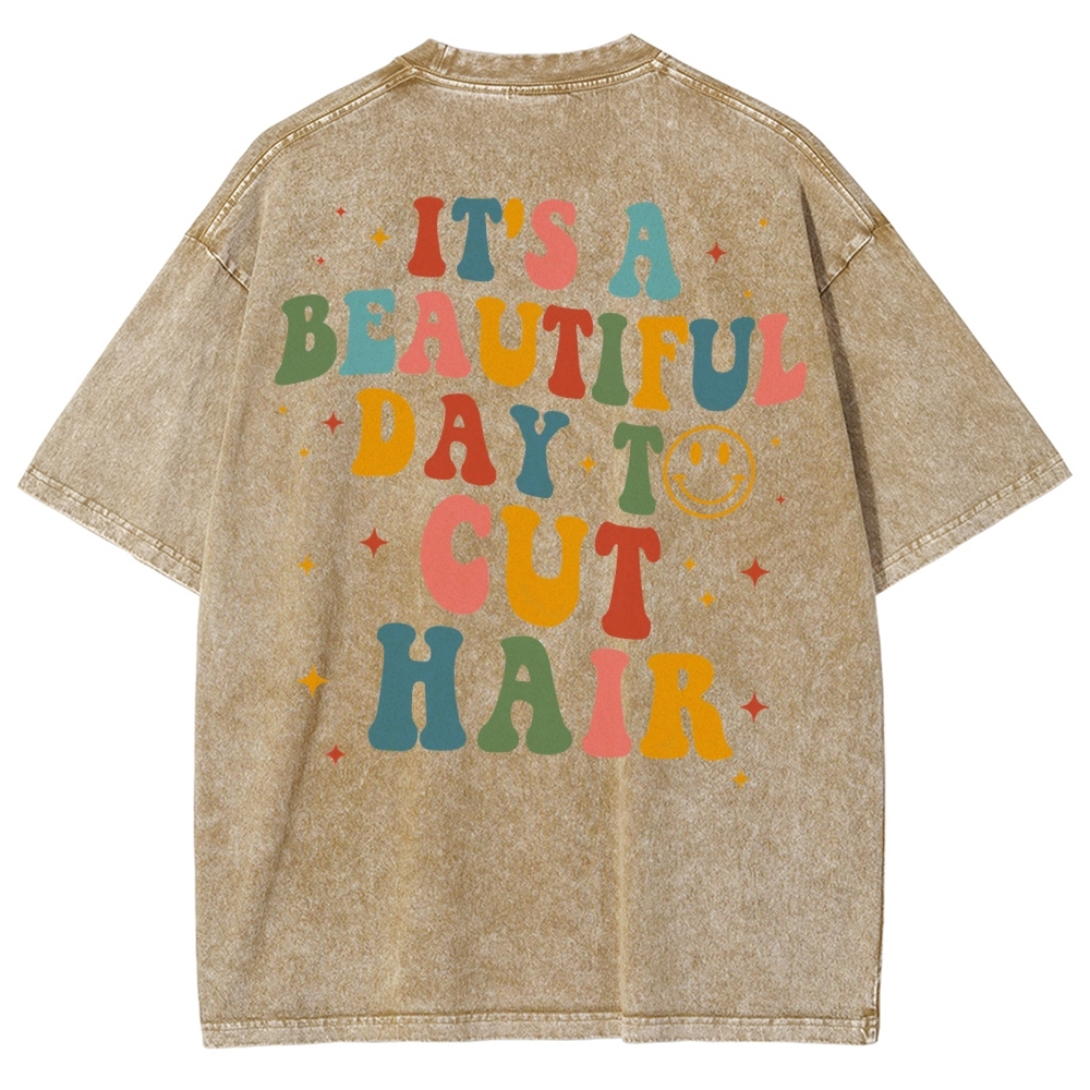 Hair Stylist Unisex Fit Washed T-Shirt Customscool