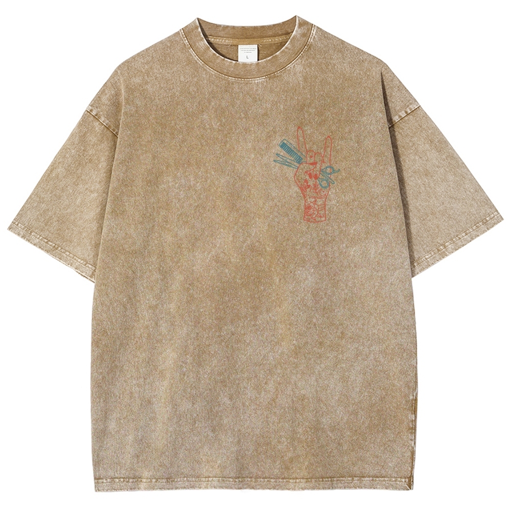 Hair Stylist Unisex Fit Washed T-Shirt Customscool