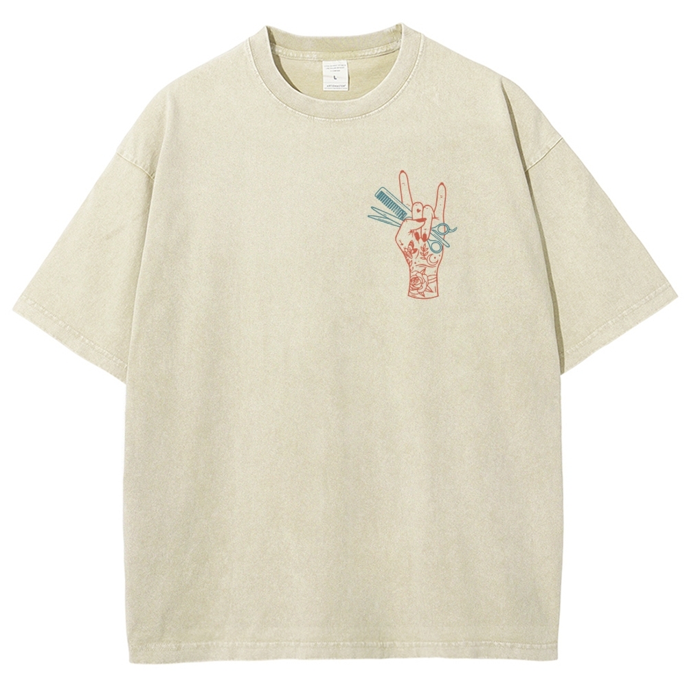 Hair Stylist Unisex Fit Washed T-Shirt Customscool