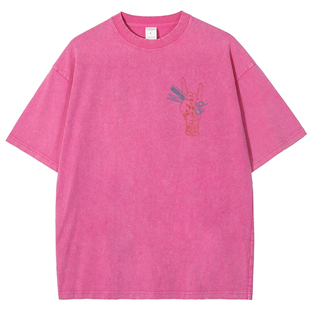 Hair Stylist Unisex Fit Washed T-Shirt Customscool