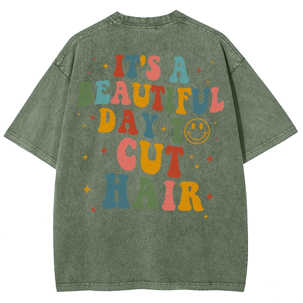 Hair Stylist Unisex Fit Washed T-Shirt Customscool