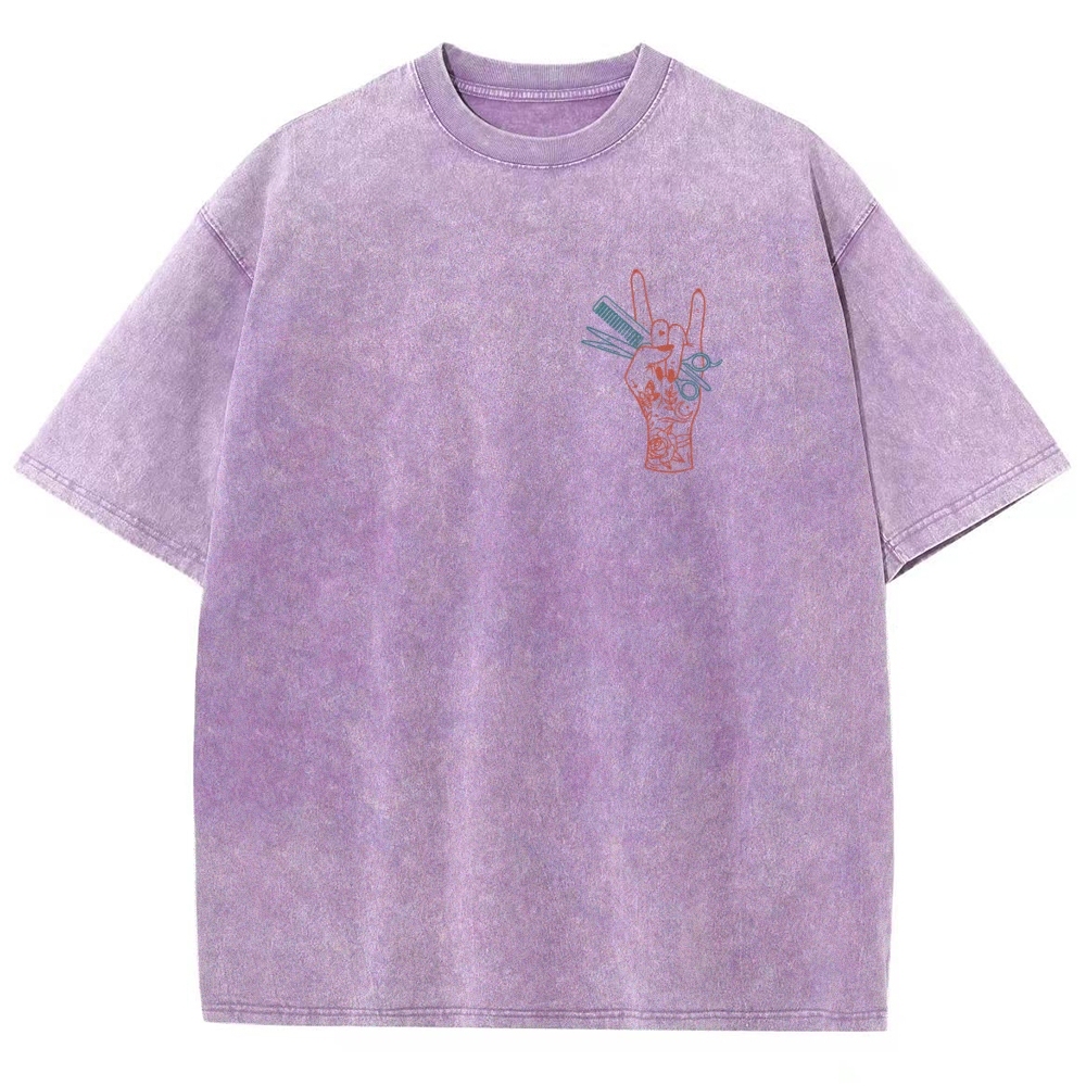 Hair Stylist Unisex Fit Washed T-Shirt Customscool
