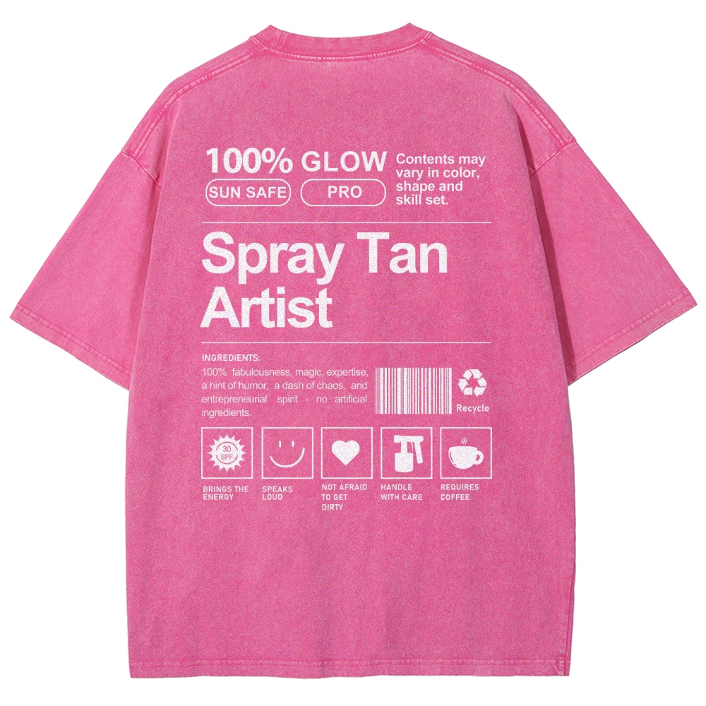 Spray Tan Artist Unisex Fit Washed T-Shirt Customscool