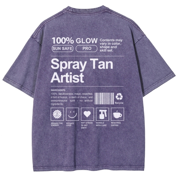 Spray Tan Artist Unisex Fit Washed T-Shirt Customscool