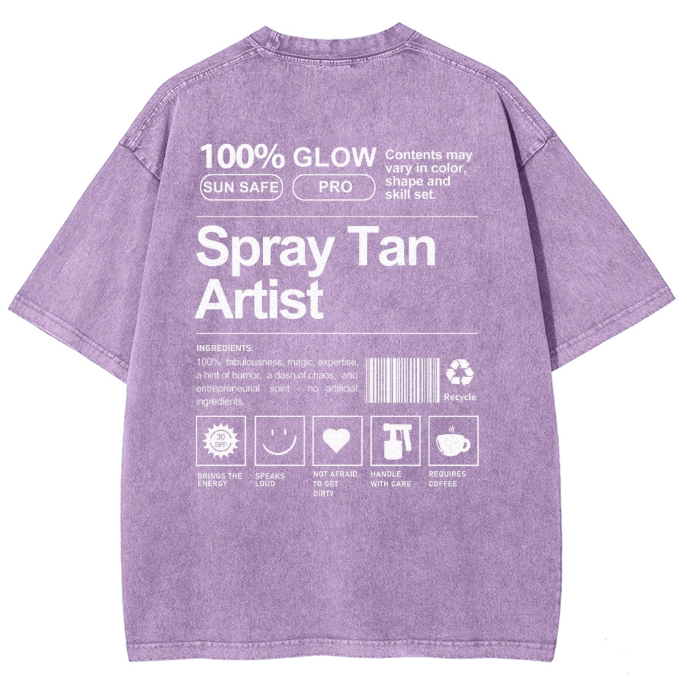 Spray Tan Artist Unisex Fit Washed T-Shirt Customscool