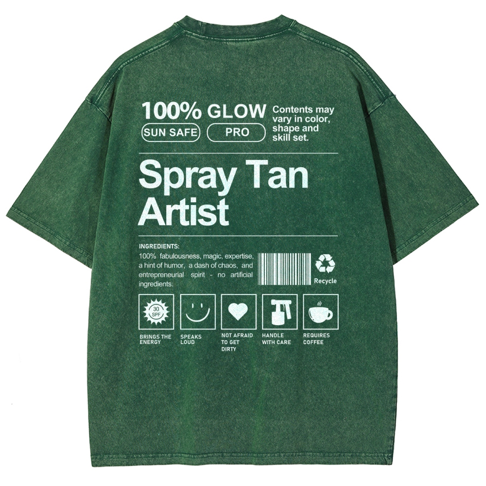 Spray Tan Artist Unisex Fit Washed T-Shirt Customscool