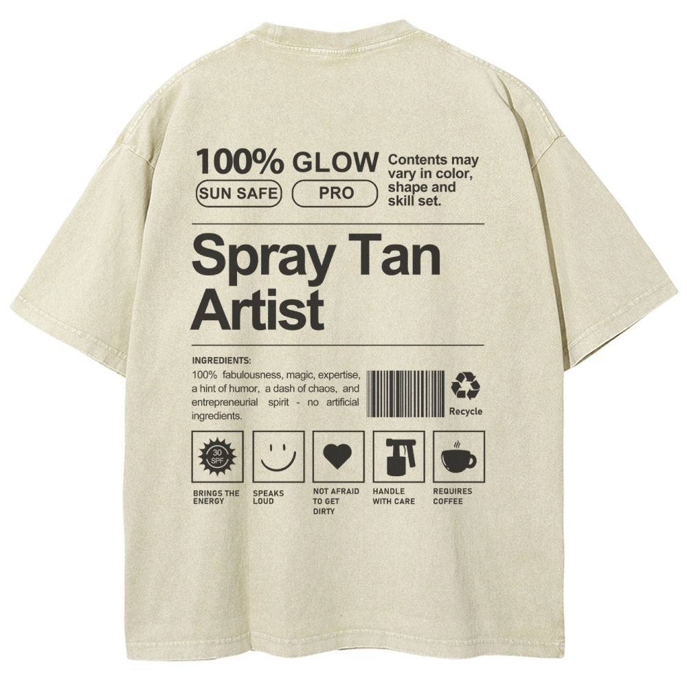 Spray Tan Artist Unisex Fit Washed T-Shirt Customscool