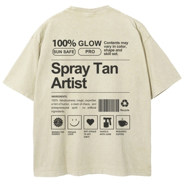 Spray Tan Artist Unisex Fit Washed T-Shirt Customscool