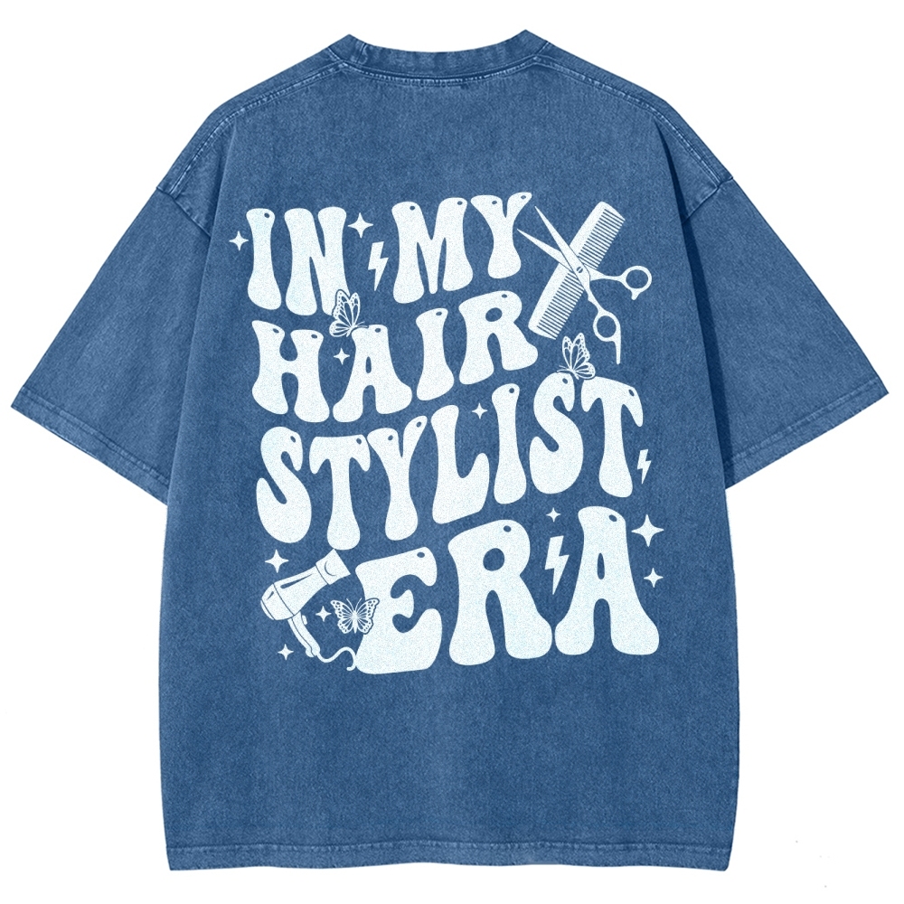 Hair Stylist Unisex Fit Washed T-Shirt Customscool