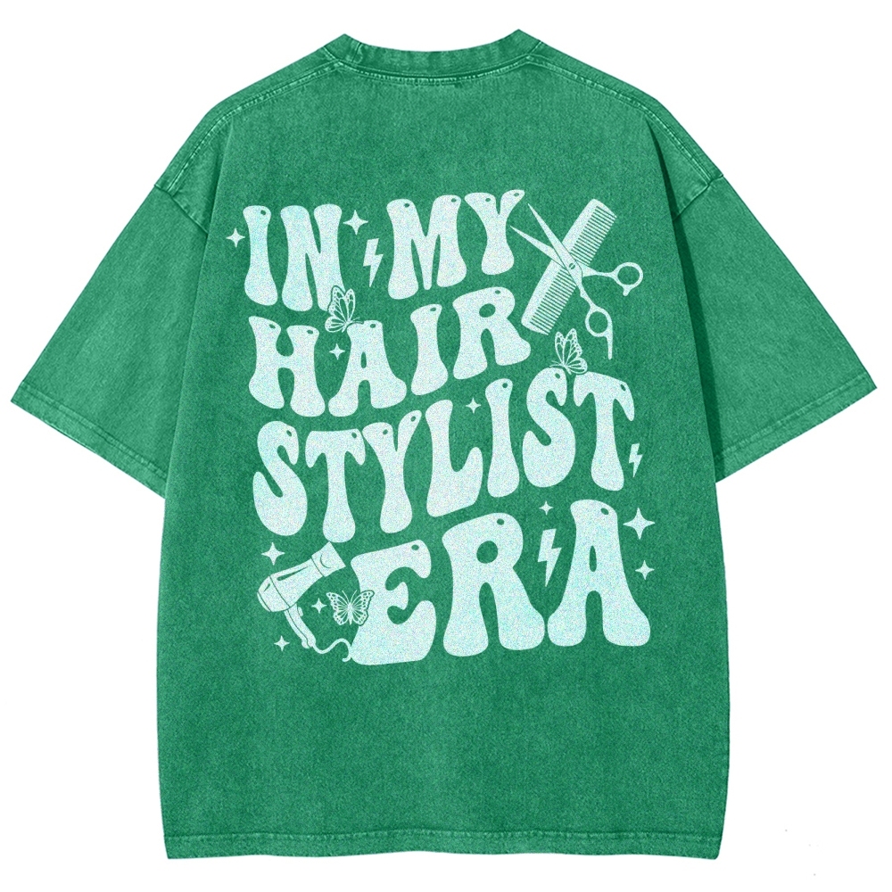 Hair Stylist Unisex Fit Washed T-Shirt Customscool