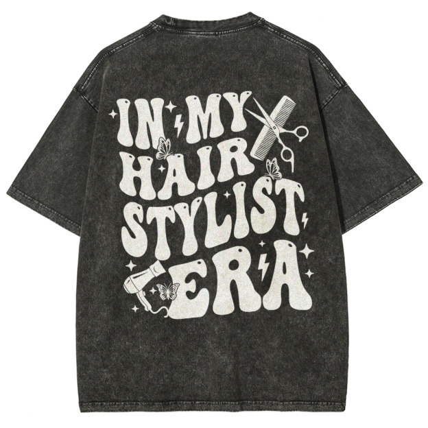Hair Stylist Unisex Fit Washed T-Shirt Customscool