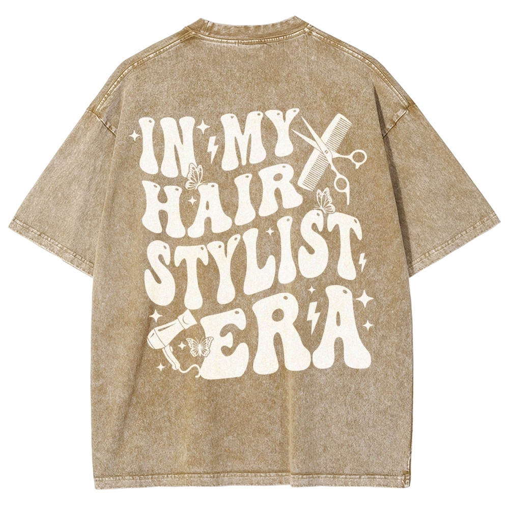 Hair Stylist Unisex Fit Washed T-Shirt Customscool