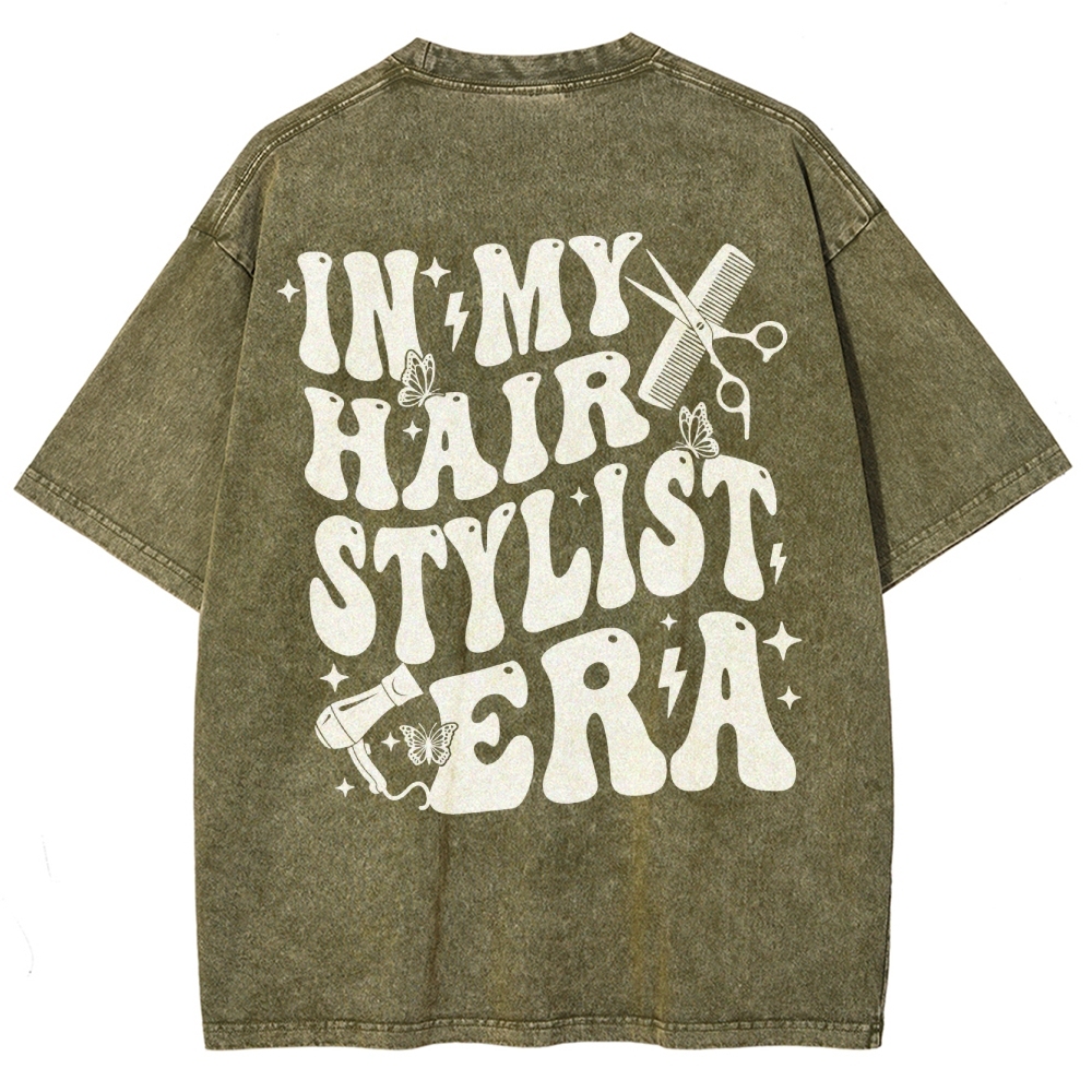 Hair Stylist Unisex Fit Washed T-Shirt Customscool