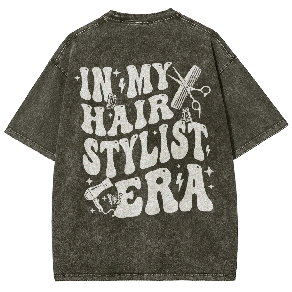 Hair Stylist Unisex Fit Washed T-Shirt Customscool
