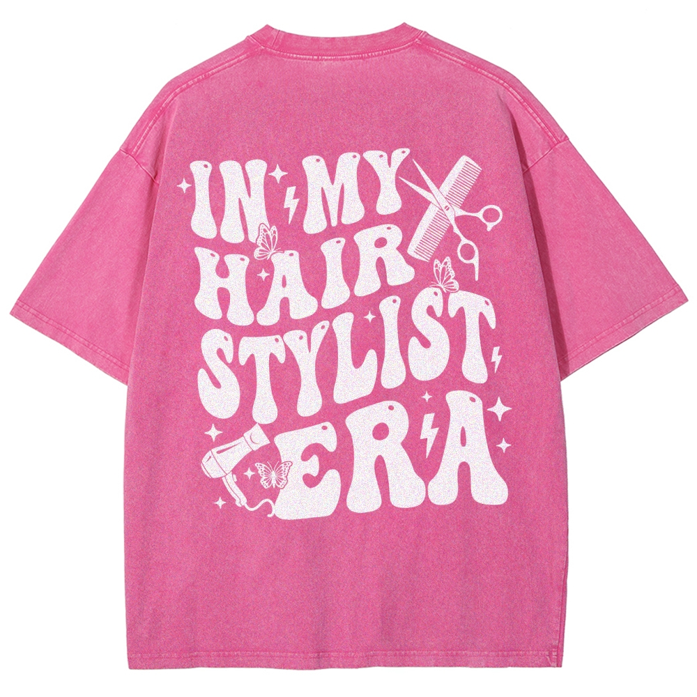 Hair Stylist Unisex Fit Washed T-Shirt Customscool
