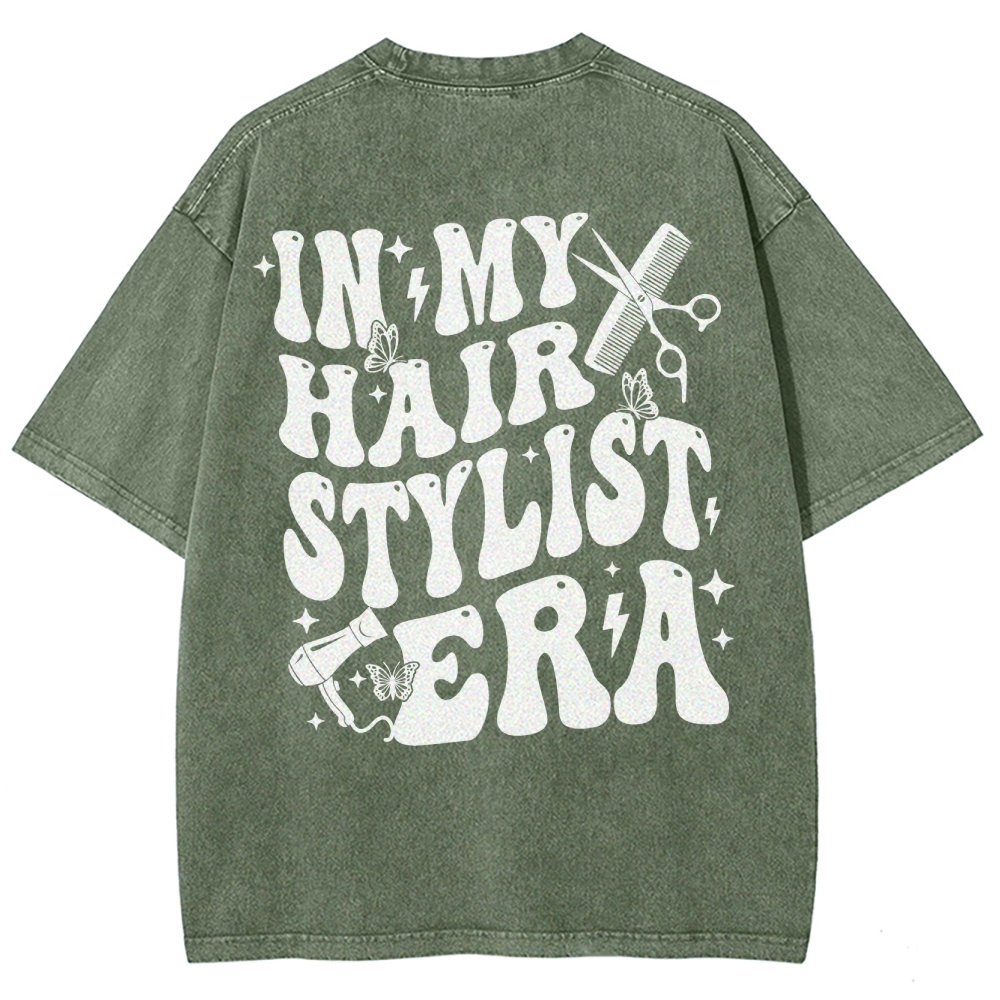Hair Stylist Unisex Fit Washed T-Shirt Customscool