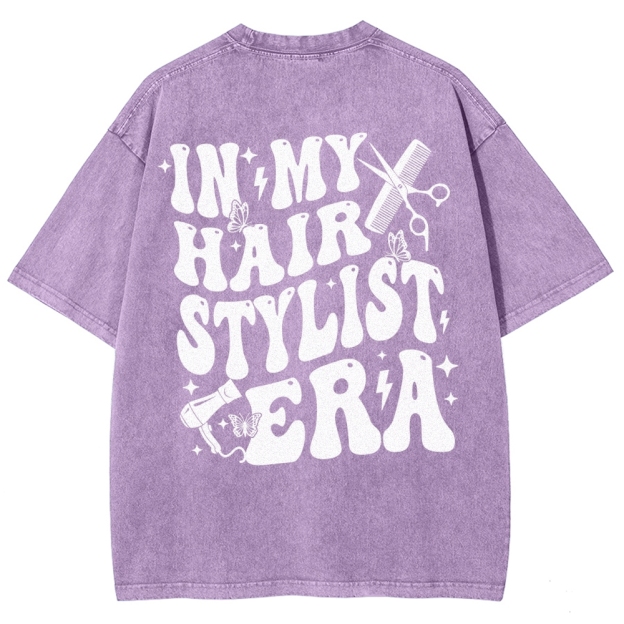 Hair Stylist Unisex Fit Washed T-Shirt Customscool