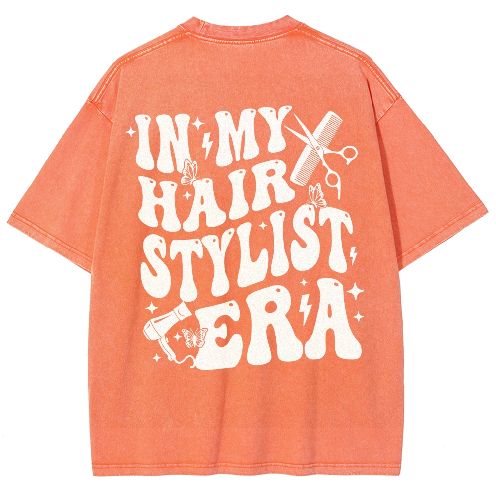 Hair Stylist Unisex Fit Washed T-Shirt Customscool