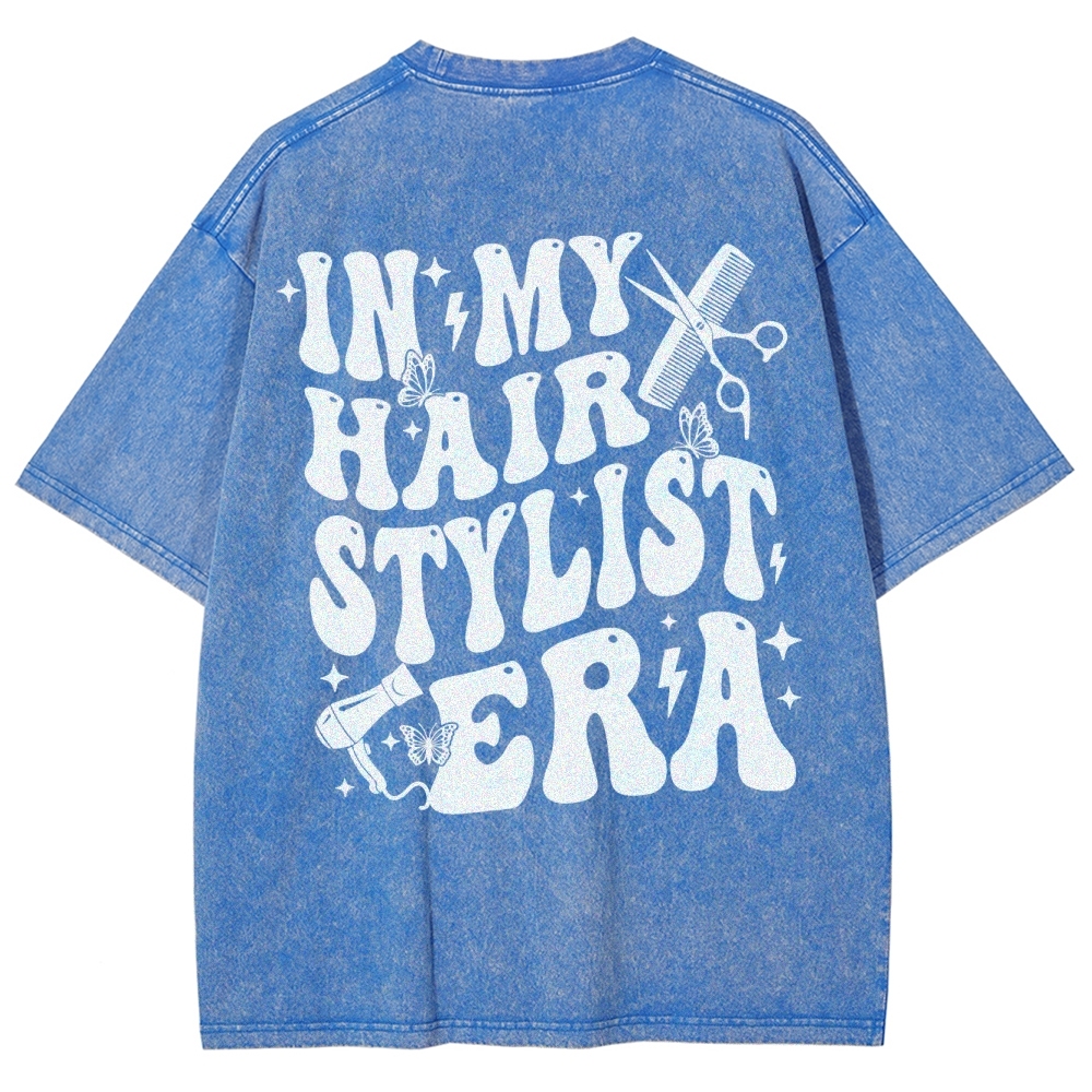 Hair Stylist Unisex Fit Washed T-Shirt Customscool