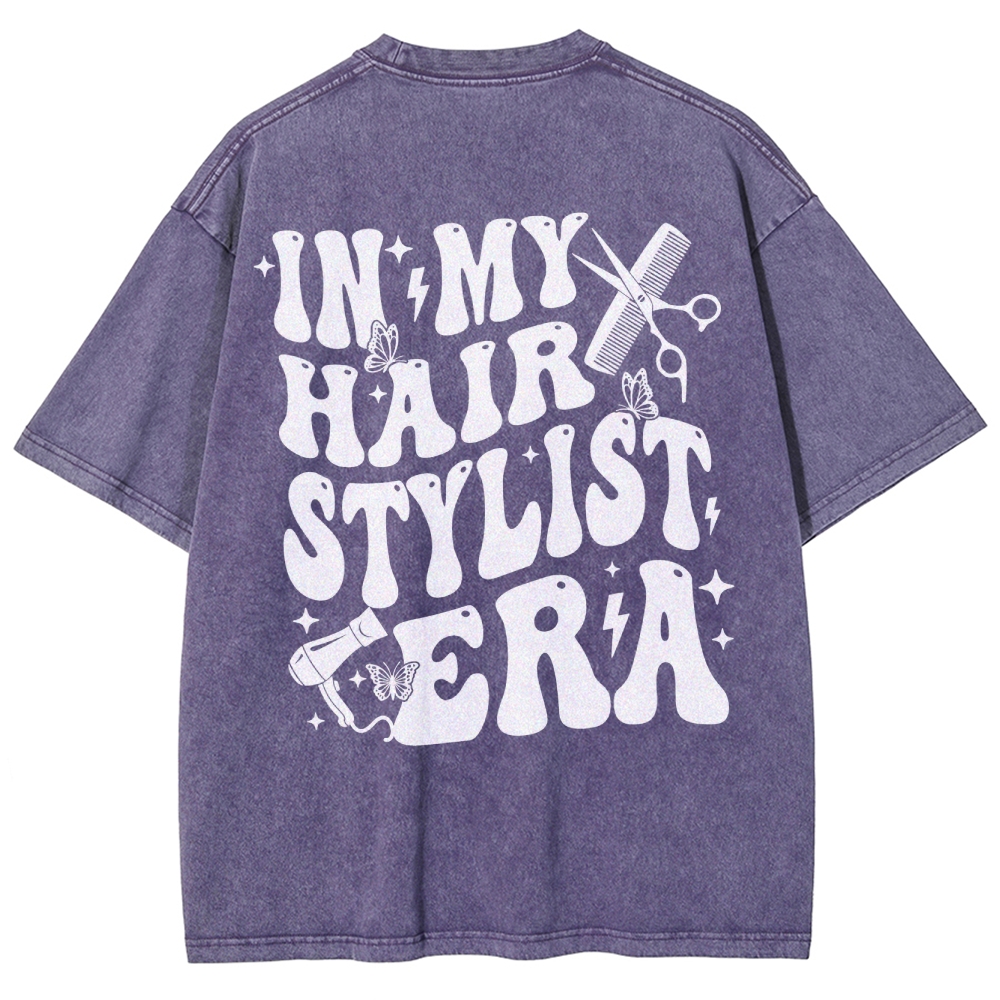 Hair Stylist Unisex Fit Washed T-Shirt Customscool