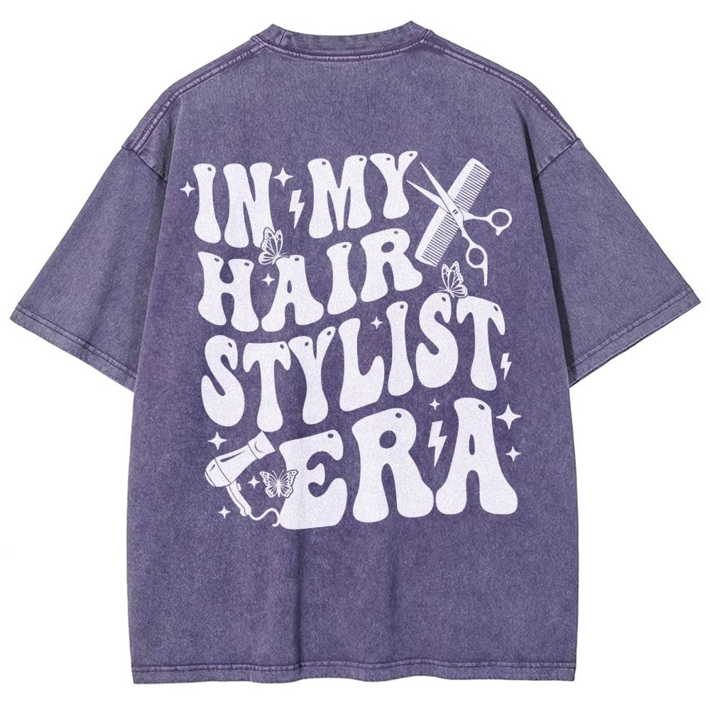 Hair Stylist Unisex Fit Washed T-Shirt Customscool