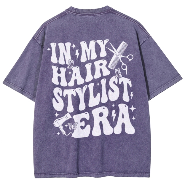 Hair Stylist Unisex Fit Washed T-Shirt Customscool