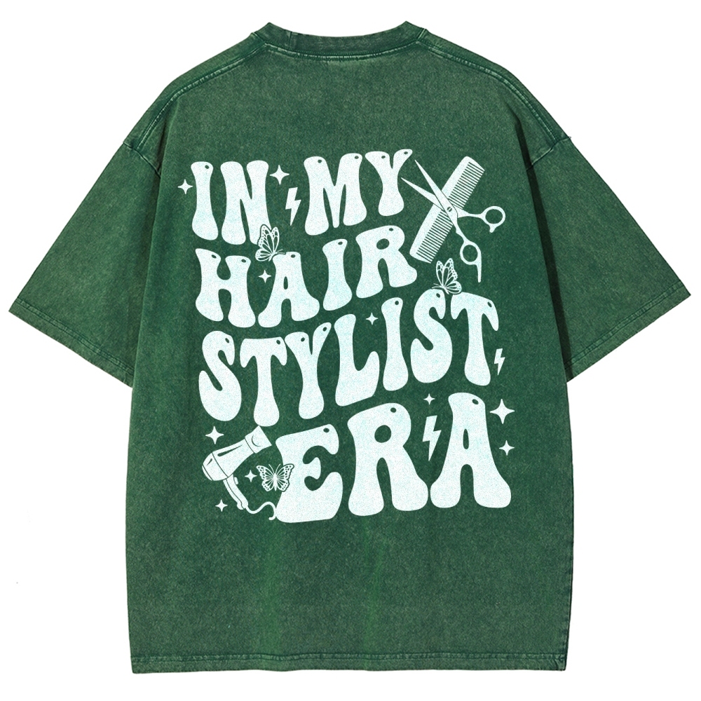 Hair Stylist Unisex Fit Washed T-Shirt Customscool