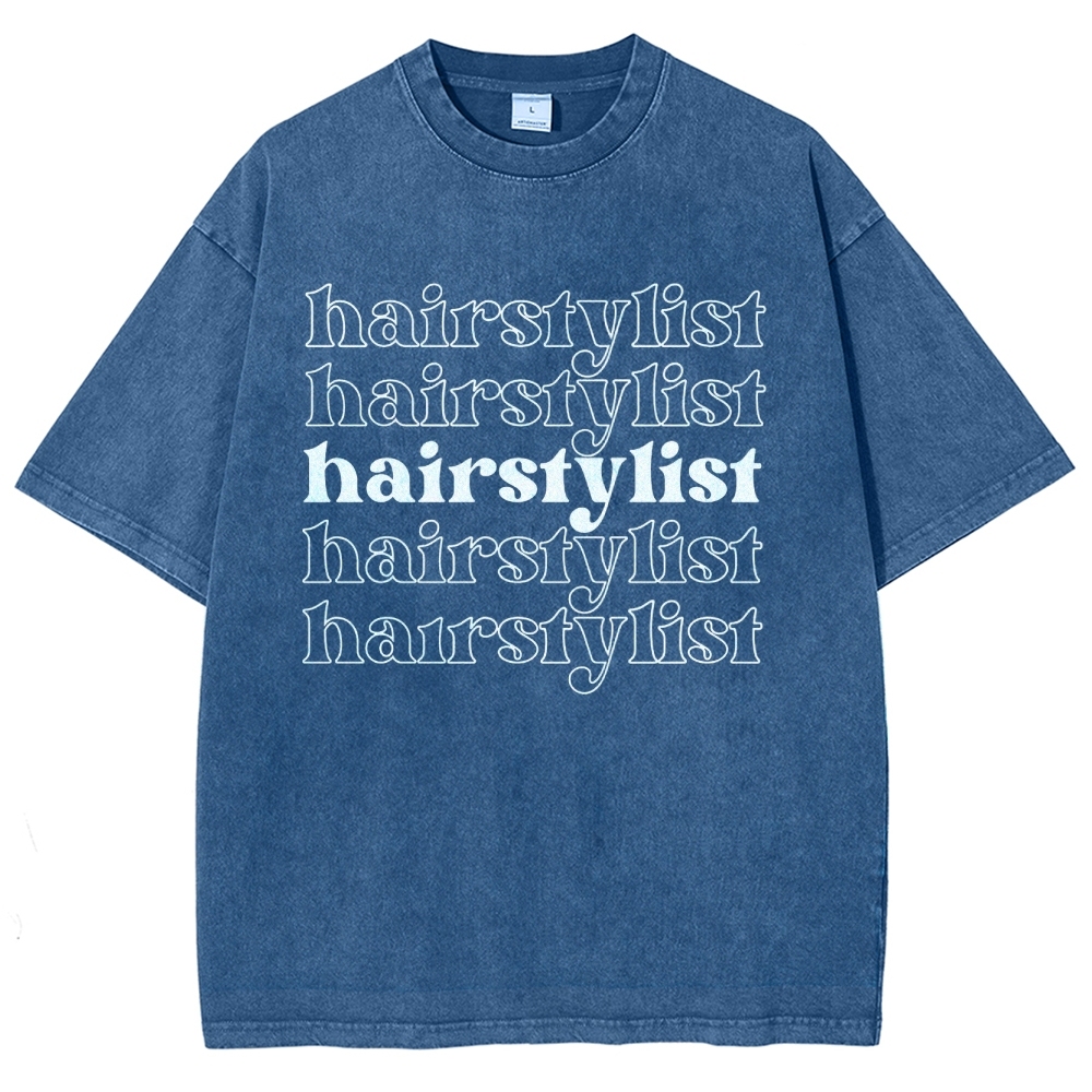 Hair Stylist Unisex Fit Washed T-Shirt Customscool