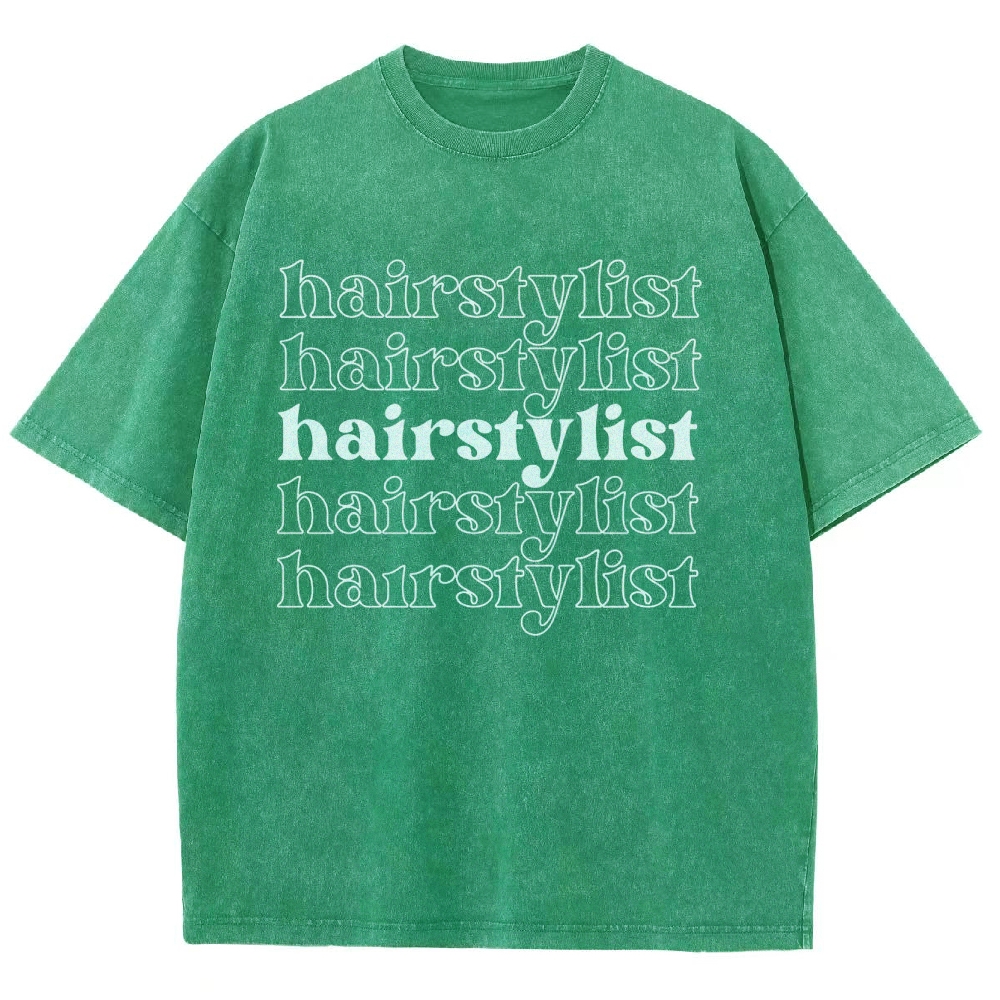 Hair Stylist Unisex Fit Washed T-Shirt Customscool