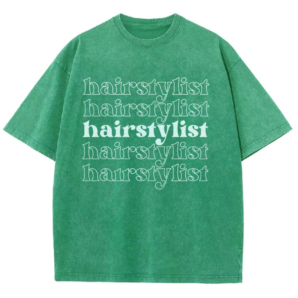 Hair Stylist Unisex Fit Washed T-Shirt Customscool