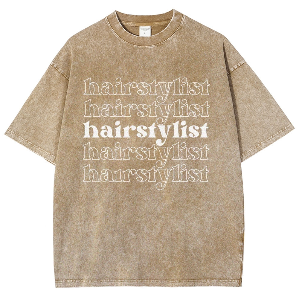 Hair Stylist Unisex Fit Washed T-Shirt Customscool