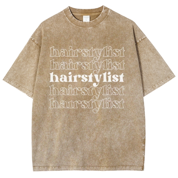 Hair Stylist Unisex Fit Washed T-Shirt Customscool