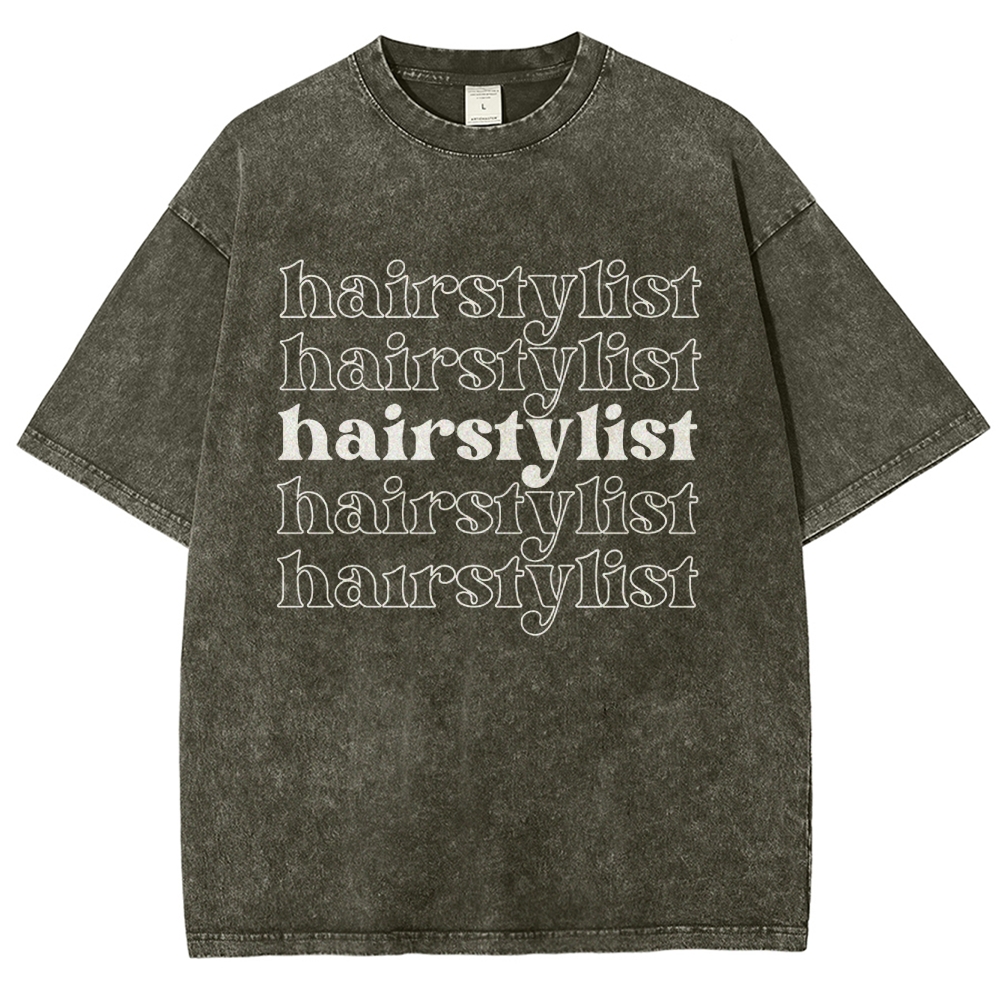 Hair Stylist Unisex Fit Washed T-Shirt Customscool