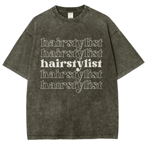 Hair Stylist Unisex Fit Washed T-Shirt Customscool