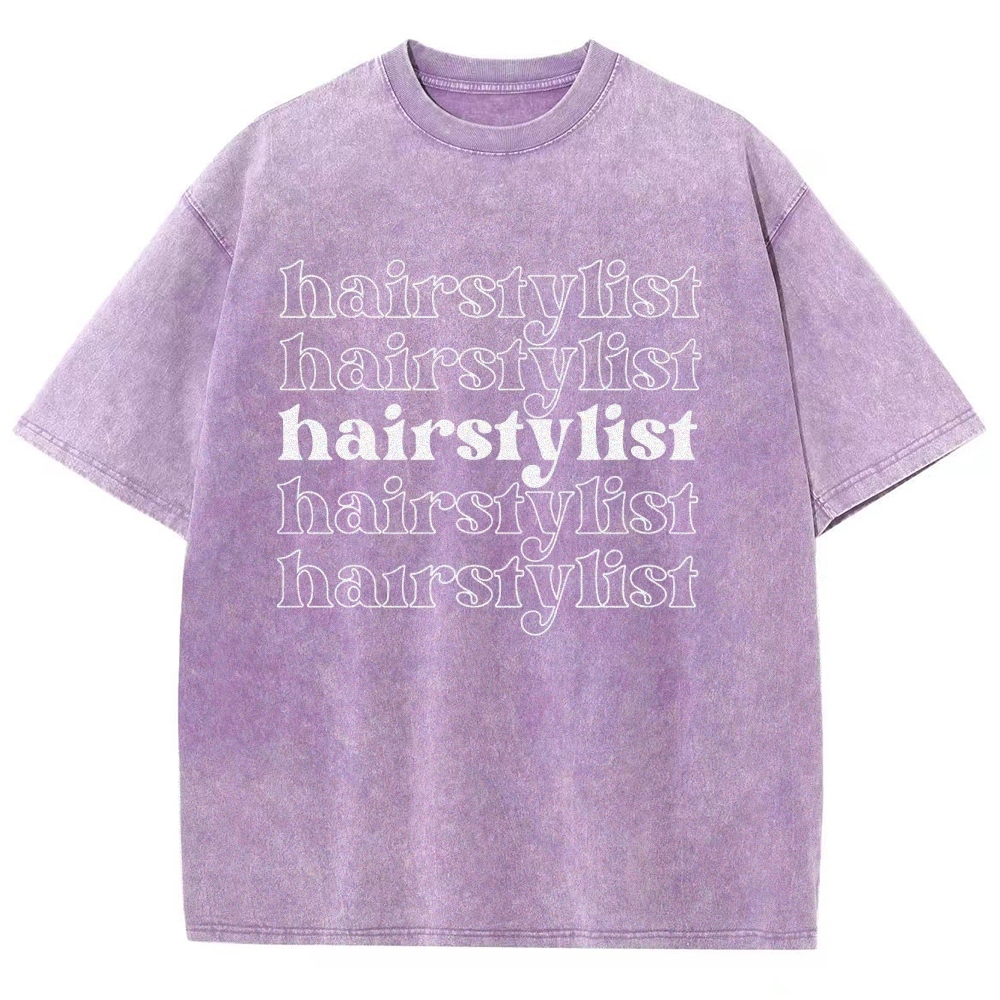 Hair Stylist Unisex Fit Washed T-Shirt Customscool