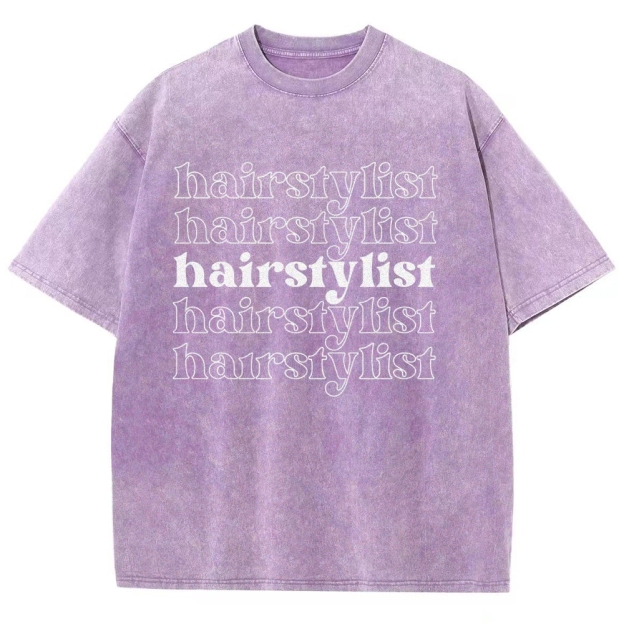 Hair Stylist Unisex Fit Washed T-Shirt Customscool