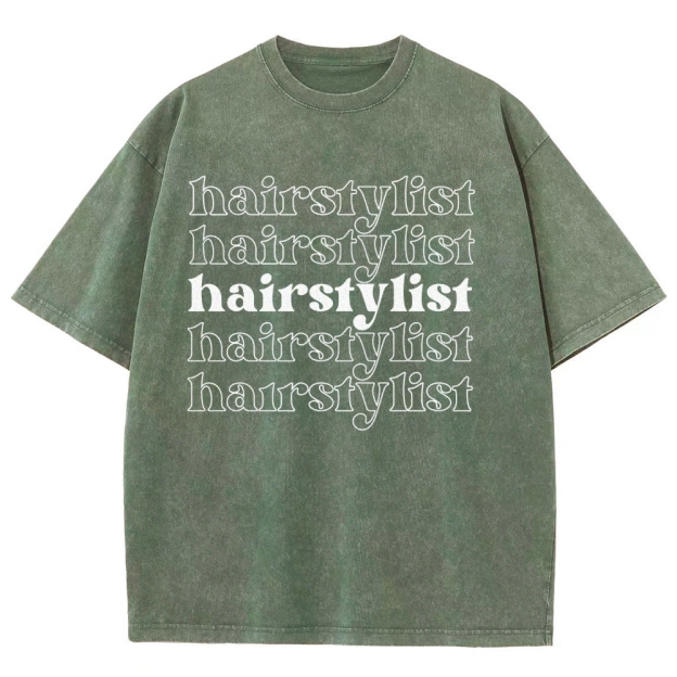Hair Stylist Unisex Fit Washed T-Shirt Customscool