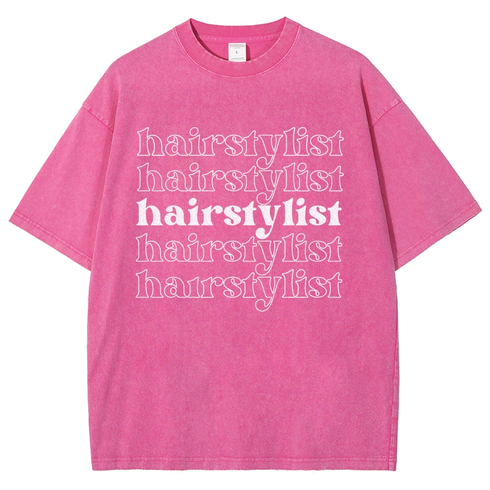 Hair Stylist Unisex Fit Washed T-Shirt Customscool
