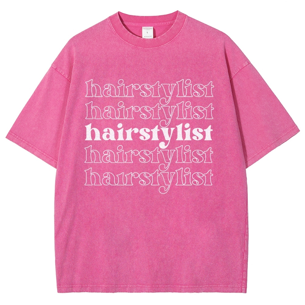 Hair Stylist Unisex Fit Washed T-Shirt Customscool