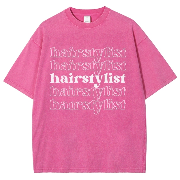 Hair Stylist Unisex Fit Washed T-Shirt Customscool