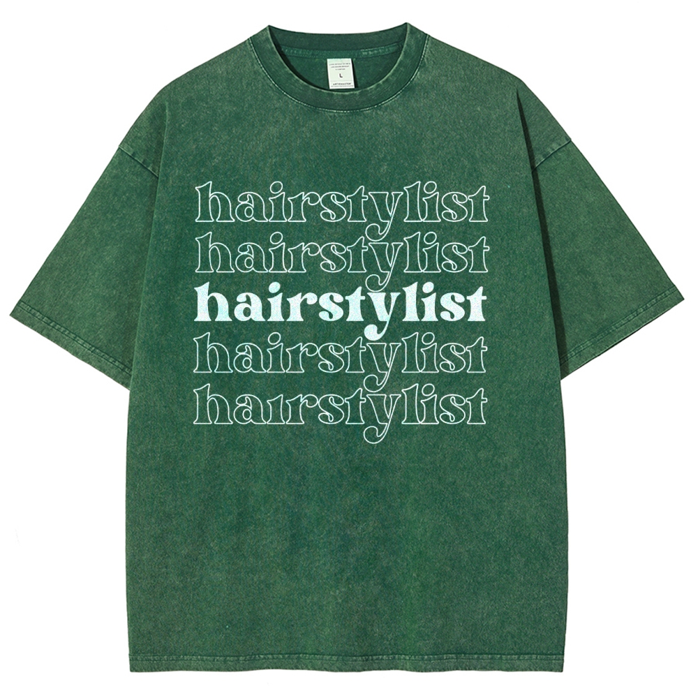 Hair Stylist Unisex Fit Washed T-Shirt Customscool