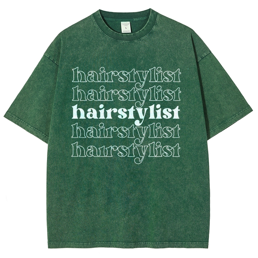 Hair Stylist Unisex Fit Washed T-Shirt Customscool
