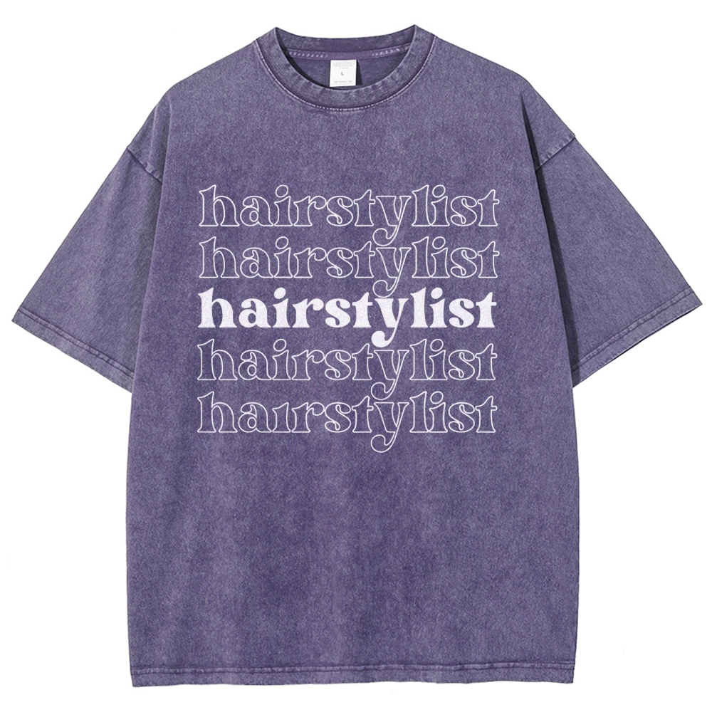 Hair Stylist Unisex Fit Washed T-Shirt Customscool